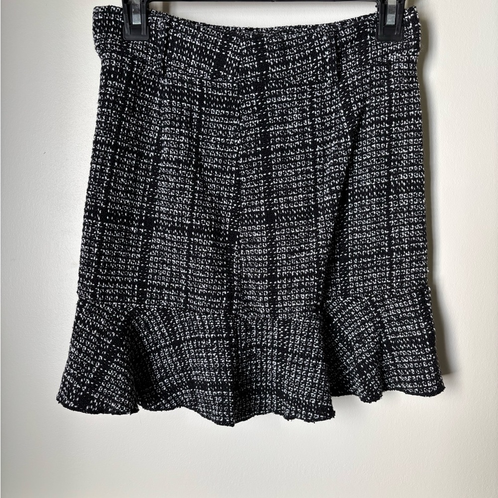 Black and White Tweed Skirt